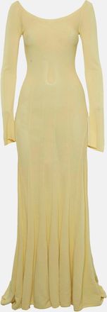 Jacquemus Yellow Knit La Robe Maille Valensole Maxi Dress