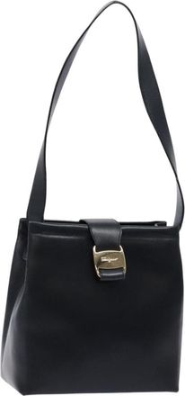 Ferragamo Vala Shoulder Bag Leather Leather Shoulder Bag Bag (Pre-Owned)