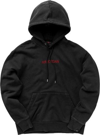 Nike Jordan Wordmark Fleece Hoodie - Heren - Sportshirts - Zwart - L - Fitness