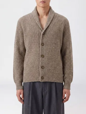 Brooksfield Cardigan in lana a costine con collo a scialle e bottoni