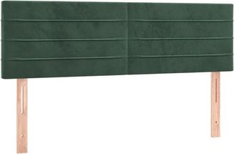 vidaXL Cabecero Con Led De Terciopelo Gris Oscuro 144x5x78/88 Cm Vidaxl