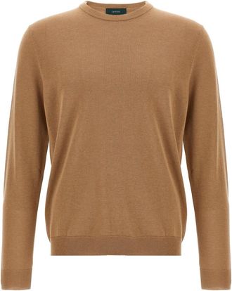 Zanone Brown Cotton sweater