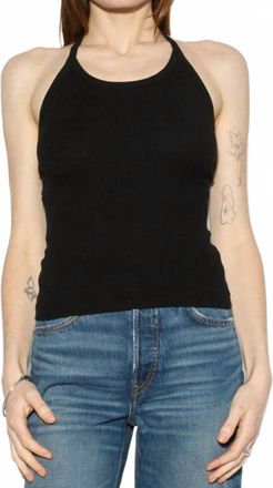 Re/Done Sylvie Halter Top In Black