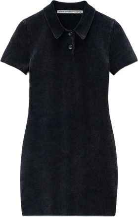 Alexander Wang Abito stile polo a coste - Nero