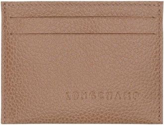 Longchamp Le Foulonné Leather Card Case in Biscuit at Nordstrom