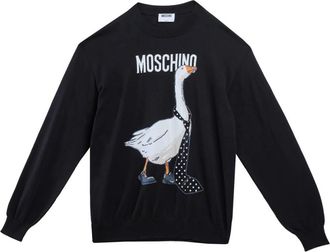 Moschino Maglia Oca - Heren - Sweatshirts - Zwart - XL - Katoen - Hoodies & sweatvesten