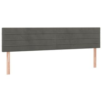 vidaXL Cabecero Con Led De Terciopelo Gris Oscuro 180x5x78/88 Cm Vidaxl