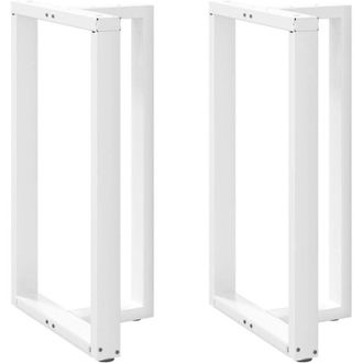 vidaXL Vidaxl - Patas Para Mesa De Bar En Forma De T (2 Unidades), Color Blanco, 60 X 35 X (100-101) Cm, Acero