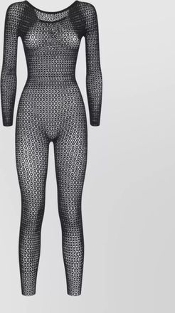 Wolford daisy net long sleeve full length catsuit