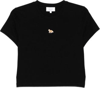 Maison Kitsun&eacute; Embroidered-logo T-shirt
