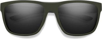 Smith Barra 59mm ChromaPop Polarized Sunglasses in Matte Moss /Black at Nordstrom