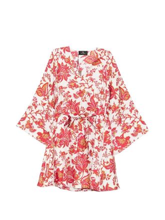Etro Mini Blouson Dress With Belt