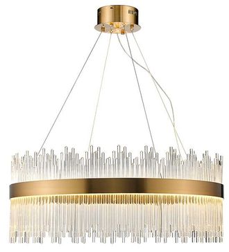OEM Delhi Crystal Rods - L&aacute;mpara De Ara&ntilde;a 600x260 Mm, Led 35w, Lat&oacute;n