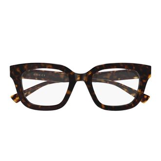 Gucci Vierkant montuur voor brillen - unisex - Brillen - Bruin - 52 MM - Accessoires