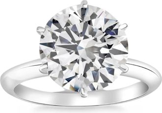Pompeii3 Certified 5Ct Solitaire Diamond Engagement Ring 14k White Gold Lab Grown Size: 6.5