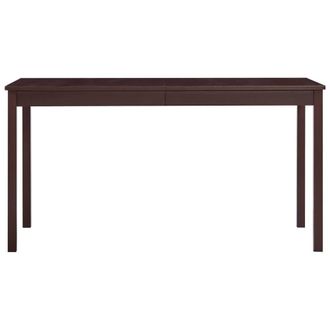 Berkfield Home Dining Table Dark Brown 140x70x73 cm Pinewood | Size: 140 x 70 x 73 cm