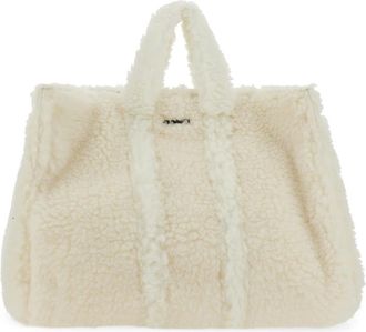 Sunnei Teddy Fleece Bag - Dames - Handtassen - Wit - ONE Size - Polyester - Tassen