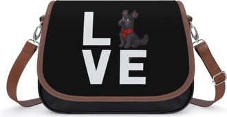 Generic I Love Scottie Dog Fashion Womens Crossbody Bags Novelty Handbag Shoulder Bag Purse