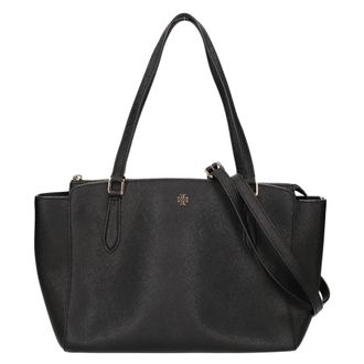 Tory Burch Black Leather Tote Bag (Pre-Owned)
