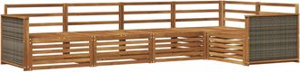 vidaXL Conjunto De Sof&aacute;s De Exterior 5 Uds. Natural Vidaxl