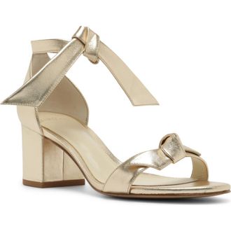 Alexandre Birman Clarita Block Heel Sandal in Golden at Nordstrom, Size 6.5