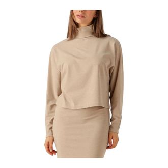 Drykorn Veelzijdige ASIRAL-trui in zand - Dames - Longsleeves - Beige - XL - Polyester - Tops