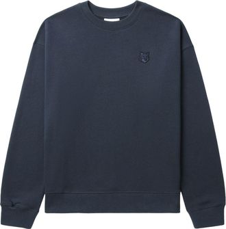 Maison Kitsuné Bold Fox Head-patch sweatshirt - Blue