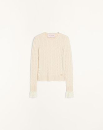Valentino Maglia In Cashmere Donna BETULLA/AVORIO XXS