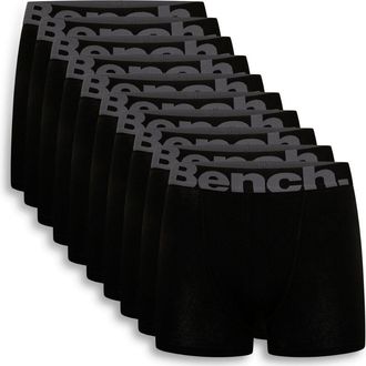 Bench Mens 10 Pack Putt Cotton Rich Boxers - Black - Size X-Large