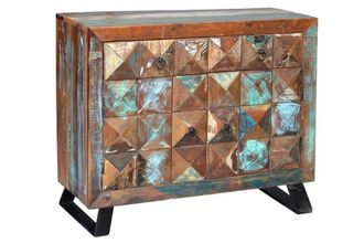 Giner&Colomer C&oacute;moda exclusiva en madera reciclada multicolor