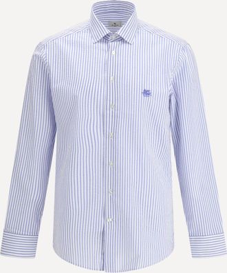 Etro Striped cotton Shirt with an embroidered Pegaso logo on the chest Male 38