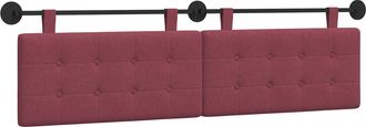 vidaXL Cabecero Colgante Rojo Vino Tela Vidaxl