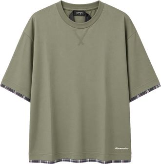 N&deg;21 Tops, Heren, Groen, M, Katoen, Oversized T-shirt