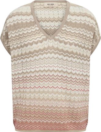 Mos Mosh V-hals Truien - Dames - V-hals truien - Beige - XS - Truien & Vesten