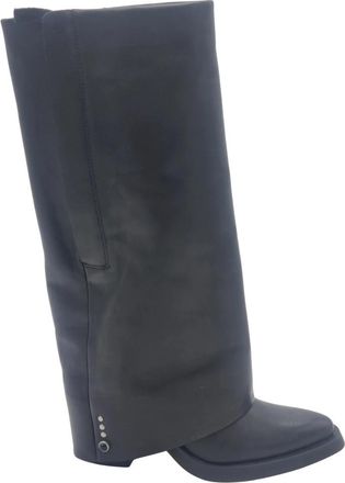Ash Cowboy Flap Laars met Hak - Dames - Cowboylaarzen - Zwart - 36 EU - Leer - Schoenen
