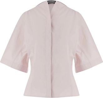 Jacquemus La Chemise Moisson - Dames - Overhemden - Roze - M - Katoen - Overhemden