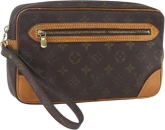 Louis Vuitton Pre-owned Clutches, female, Brown, Size: ONE SIZE Pre-owned Vintage Canvas Clutch