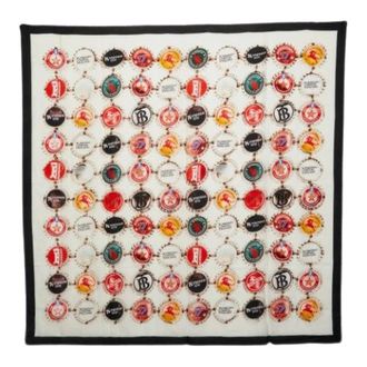 Burberry Pre-owned Sciarpa in Seta con Corona di Tappi di Bottiglia - - Pre-owned - Donna - Multicolore - ONE SIZE