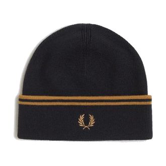 Fred Perry Beanie van wol - unisex - Accessoires - Zwart - Maat: ONE Size Wol