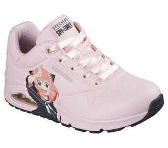 Skechers Womens Uno-Spy Family Air Sneaker, Pnk, 8 UK