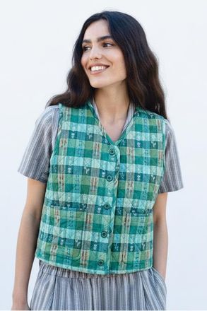 Ace & Jig Quilted and Reversible Vest in Garden at Nordstrom, Size Xx-Small
