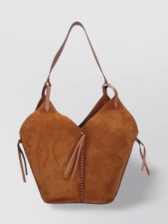Isabel Marant tote bag with suede finish and tassels