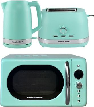 Hamilton Beach Ella Kettle Toaster & Microwave Set Mint