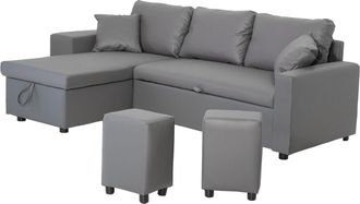 Happy Garden Happy Garden - Sof&aacute; Convertible Tony 3 Plazas Gris