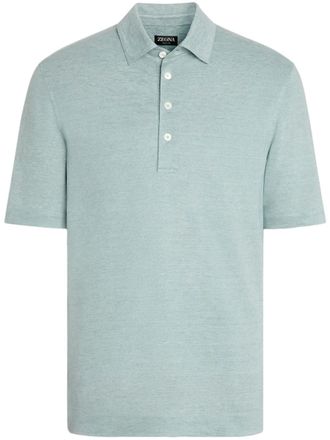 Ermenegildo Zegna Oasi Lino polo shirt - Blue