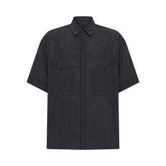 Uma Wang Short Sleeve Shirts, male, Blue, Size: L Short Sleeve Shirt