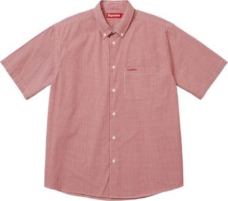 SUPREME SS26 Gingham S/S Shirt Red SUP-SS26-356-RED
