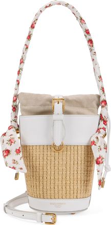 Dolce & Gabbana Womens Bucket Bag Capri Rafia Multicolour Viscose