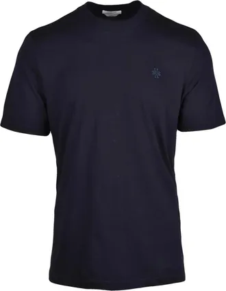 Jacob Cohen Tops, Heren, Blauw, L, Katoen, T-shirts