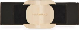 Ferragamo Vara bow hair clip - women - Fabric/Brass/Lamb Skin - One Size - Black
